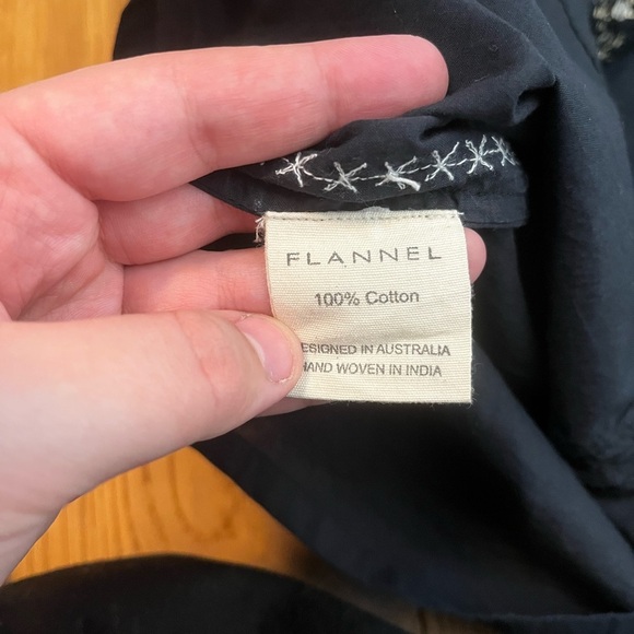 FLANNEL America Boho Tasseled Embroidered Peasant‎ Blouse Size S/M - Picture 7 of 7